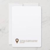 Mariage de Jardin de carte rustique minimal (Dos)