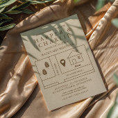 Mariage de Jardin de carte rustique minimal