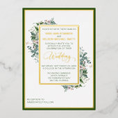 Mariage de jardin Elegant Foil Invitation (Recto)