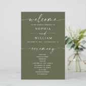 Mariage de jardin en plein air | Programme vert ol (Debout devant)