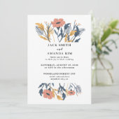 Mariage de jardin été Invitations florales (Debout devant)
