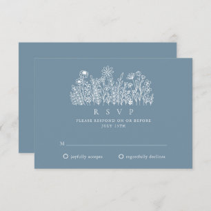 Mariage de jardin Fleur sauvage de Periwinkle RSVP