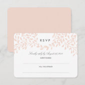 Mariage de jardin secret RSVP - Blush (Devant / Derrière)