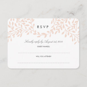 Mariage de jardin secret RSVP - Blush