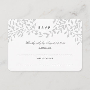 Mariage de jardin secret RSVP - gris