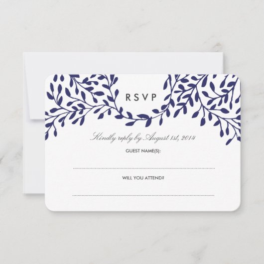 Mariage de jardin secret RSVP - Marine (Devant)