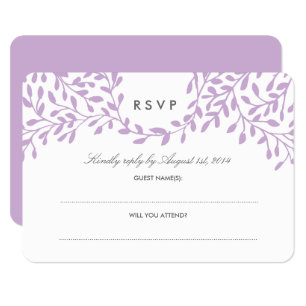 Mariage de jardin secret RSVP - Orchidée