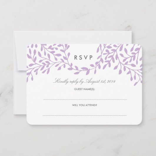 Mariage de jardin secret RSVP - Orchidée (Devant)