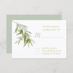 Mariage de la Branche d'Olive italienne RSVP