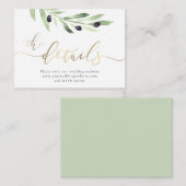 mariage de la branche d'olivier - Carte de fermetu (Devant / Derrière)