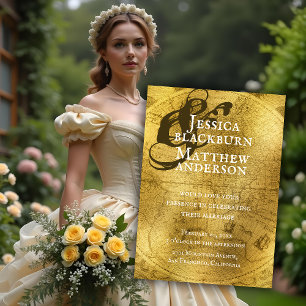 Mariage de la carte de l'or antique du Vieux-Monde