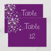 Mariage de la carte de numéro de table de losange (Devant / Derrière)