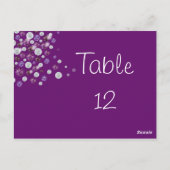 Mariage de la carte de numéro de table de losange (Dos)