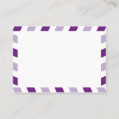 Mariage de la carte de siège pourpre Airmail (Dos)