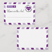 Mariage de la carte de siège pourpre Airmail (Devant / Derrière)