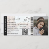 Mariage de la carte d'embarquement de plage enregi (Devant)