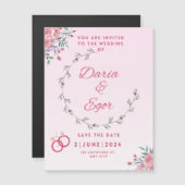 Mariage de la carte magnétique enregistrer l'invit (Devant / Derrière)