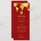 Mariage de la carte rouge et or (Devant / Derrière)