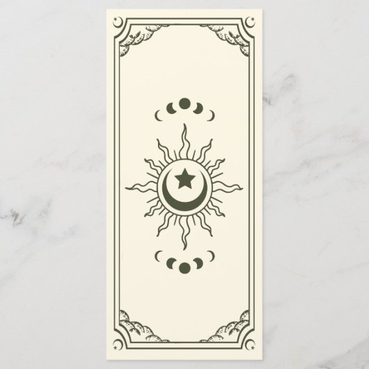 Mariage de la carte Tarot Elegant Olive (Dos)