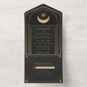 Mariage de la carte Tarot Gold Noir Mysical (À l'intérieur)