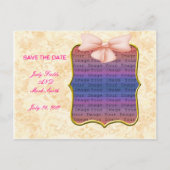 Mariage de la cave rose Enregistrer la date Carte (Devant)