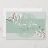 Mariage de la Chinoiserie Retro Sage Green Merci (Devant)