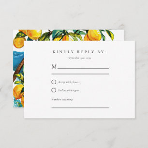 Mariage de la côte du citron Citrus Amalfi RSVP