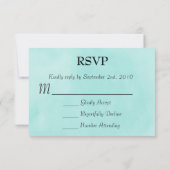 Mariage de la couronne d'aquarelle florale RSVP (Dos)