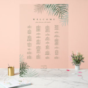 Mariage de la feuille de palme luxuriante assise m