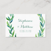 Mariage de la feuille d'olive Laurel Table Cartes  (Dos)