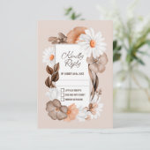 Mariage de la marguerite rustique RSVP (Debout devant)