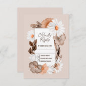 Mariage de la marguerite rustique RSVP (Devant / Derrière)