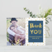 Mariage de la Marine Gold Confetti Cartes photos M (Debout devant)