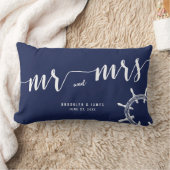 Mariage de la marine nautique Blue Lumbar Coussins (Couverture)