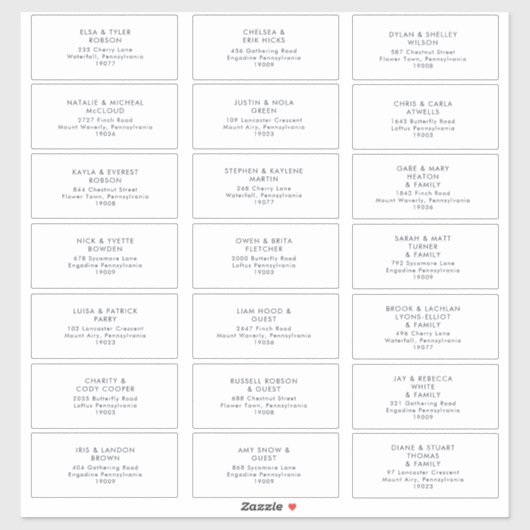 Mariage de la marine noire Étiquettes de adresse i (Feuille)