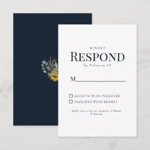 Mariage de la marine tournesol RSVP