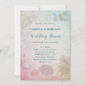 Mariage de la mer Vivante Invitation Fiançailles d (Devant)