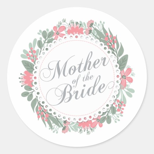 Mariage de la mère de la mariée | Autocollant de s (Devant)