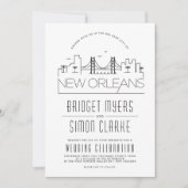 Mariage de la Nouvelle-Orléans | Invitation Skylin (Devant)