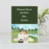 Mariage de la répétition de golf Invitation  (Debout devant)