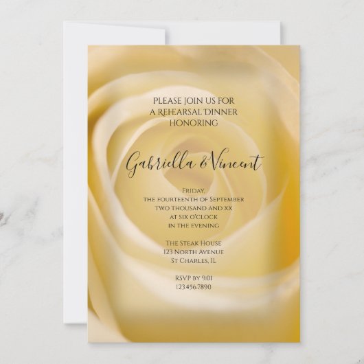 Mariage de la Rose blanche Invitation (Devant)