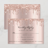 Mariage de la rose pailletée RSVP à la douche de l (Devant / Derrière)