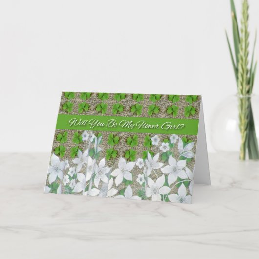 Mariage de la Saint Patrick, Invitation Flower Gir (Devant)