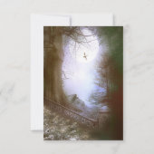 Mariage de la scène forestière enchantée RSVP (Dos)