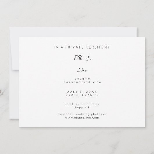 Mariage de la typographie Faire-part M & Mme - H (Dos)