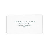 Mariage de la typographie verte Étiquettes de adre (Devant)