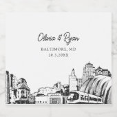 Mariage de la ville de Kansas Étiquette (Étiquettes simples)