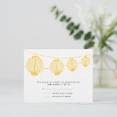 Mariage de lanternes jaunes et blanches RSVP (Debout devant)
