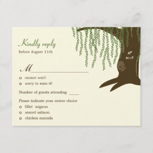 Mariage de l'arbre généalogique RSVP / Carte de ré