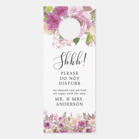 Mariage de lavande de fleurs violettes Affichette  (Devant)